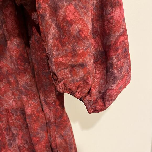 LOGO Lori Goldstein Blouse Long Sleeve Shirt Button Up Maroon Plum Plus Size 3X - Picture 4 of 6